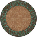 Tooled Turquoise Rug - 8 Ft. Round