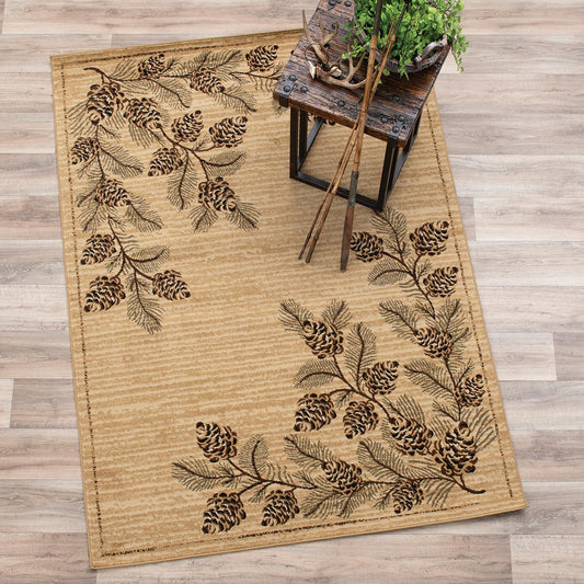 Cascading Pinecones Rug - 2 x 3 - OVERSTOCK
