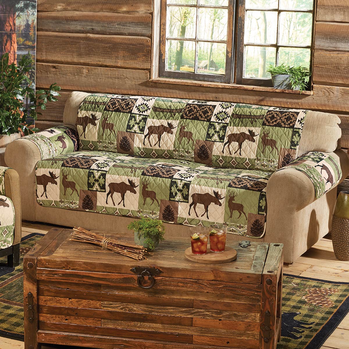 Sage Wilderness Sofa Cover from Black Forest Decor