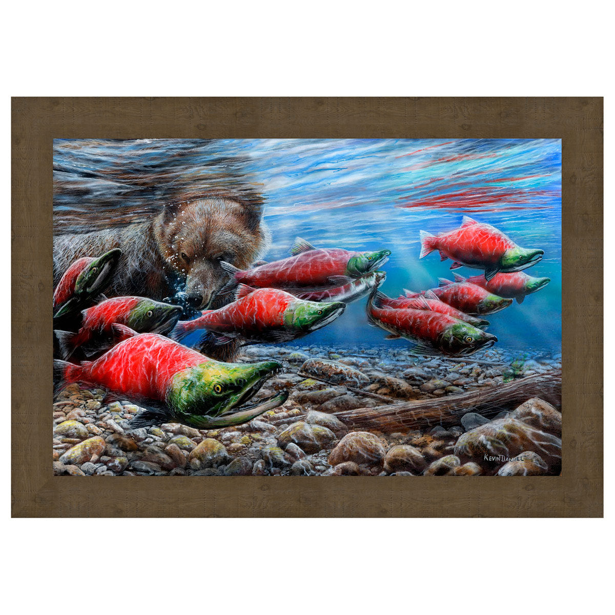 The Last Run Fishing Bear Framed Print