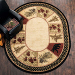 Timber Woods Bear Rug - 5 x 7 Oval