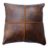 Faux Leather Cross Stitch Pillow