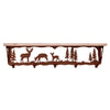 Deer Family Coat Rack with Shelf - 34 Inch