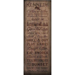 Cabin Rules Personalized Stretched Canvas - Small