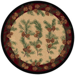 Gifts of the Forest Burgundy Rug - 8 Ft. Round