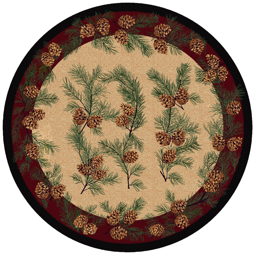 Gifts of the Forest Burgundy Rug - 8 Ft. Round
