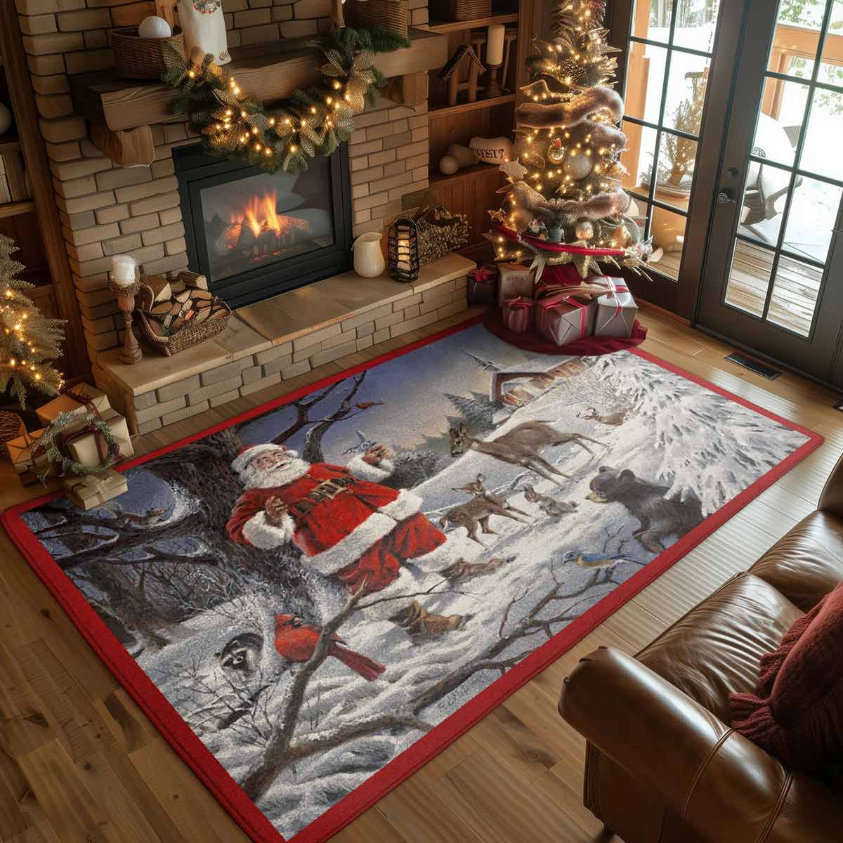 Christmas Gathering Rug - 5 x 8