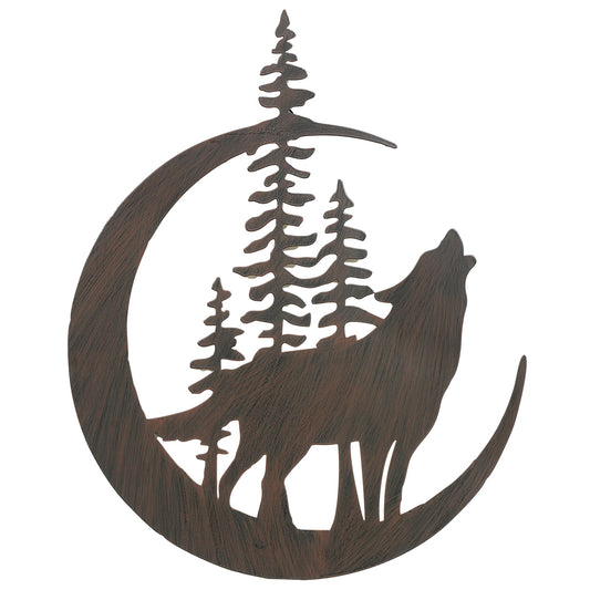 Moonlit Wolf Metal Wall Art - CLEARANCE