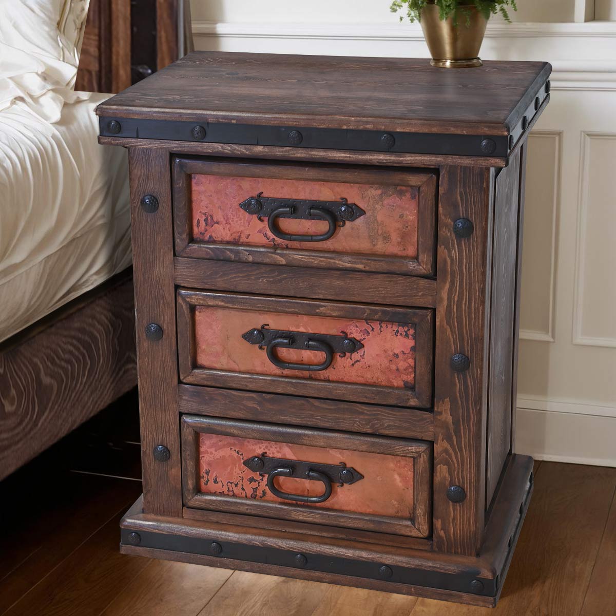 Natural Patina Copper Bedroom Furniture