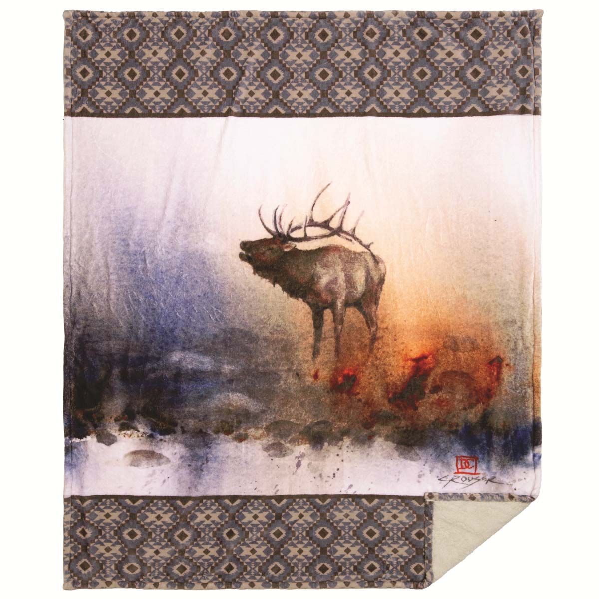 Elk Morning Sherpa Throw