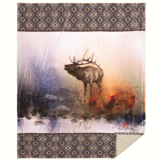 Elk Morning Sherpa Throw