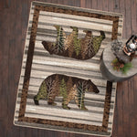 Peaceful Pines Bear Natural Rug - 4 x 5