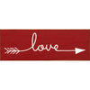 Red Love Arrow Wood Sign