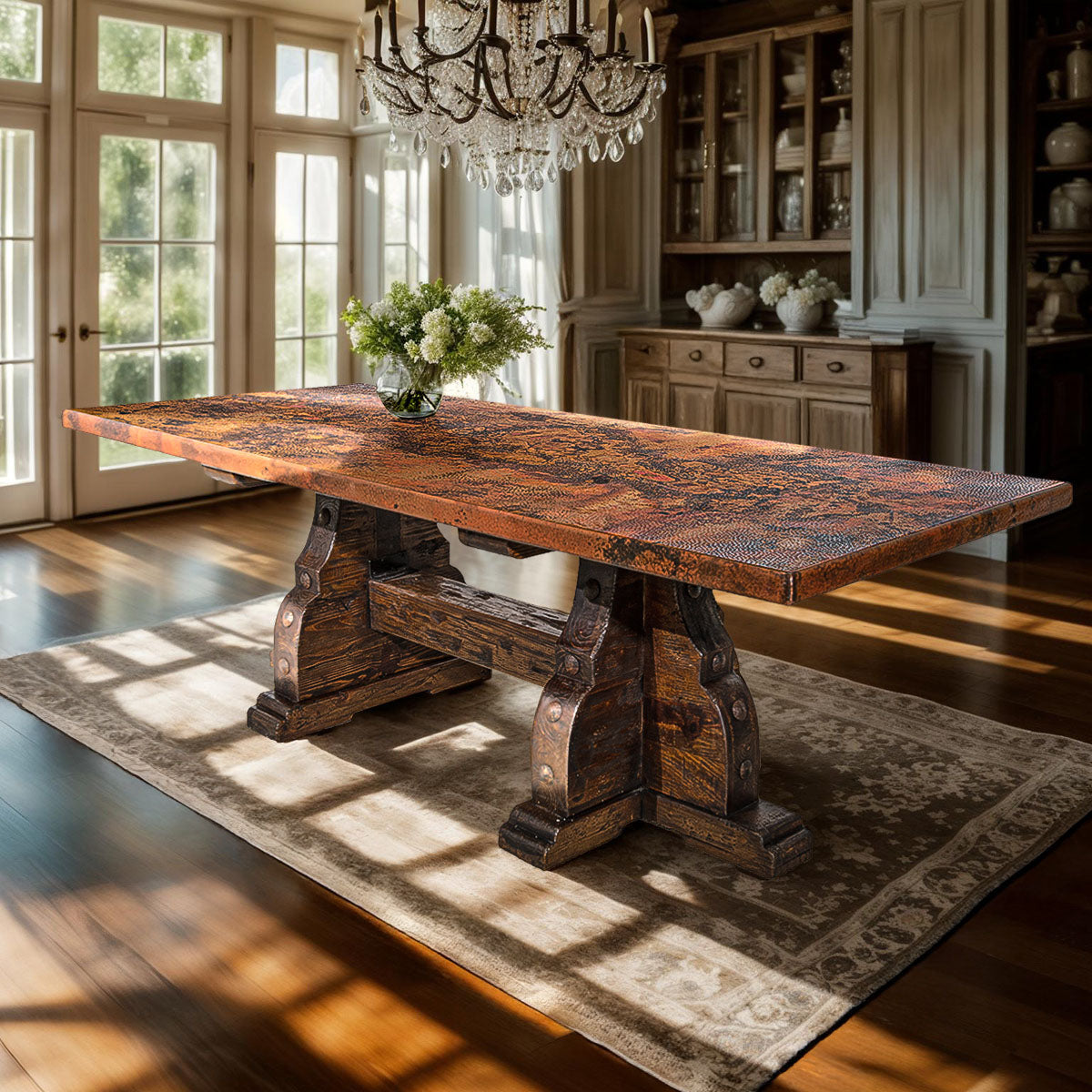 Burnished Ranch Dining Table | Black Forest Decor