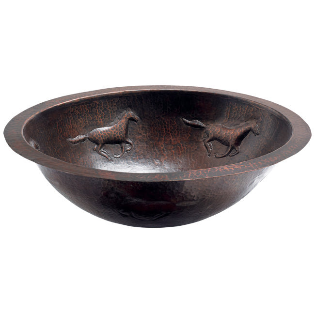 Running Horses Copper Sink