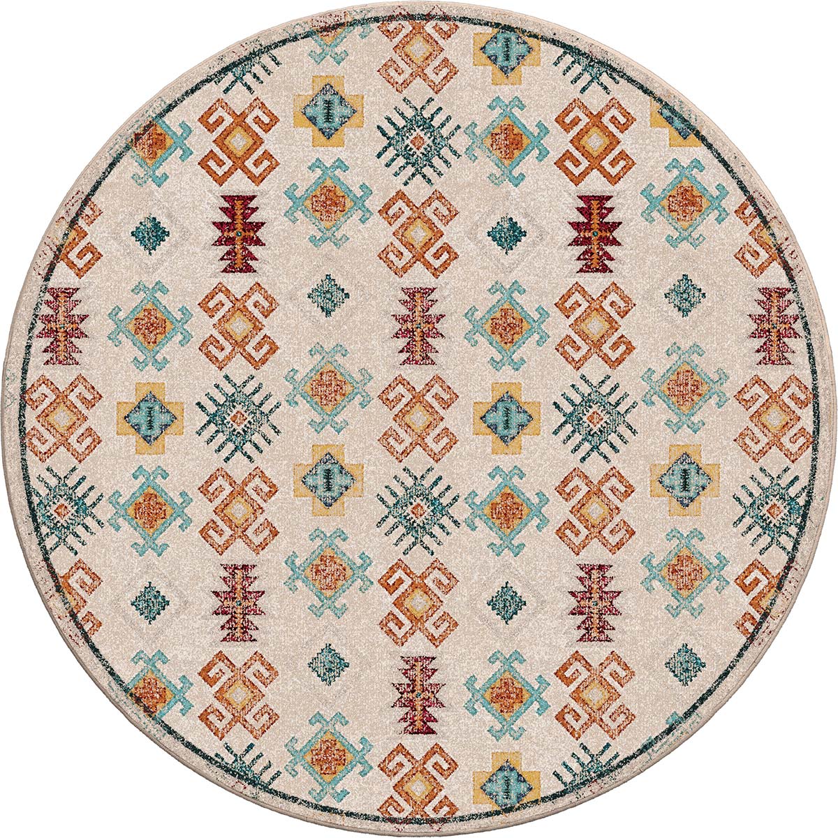 Tribal Journey Rug - 8 Ft. Round
