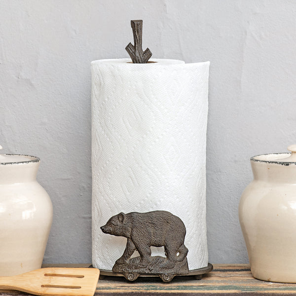 Bear Metal Paper Towel Holder
