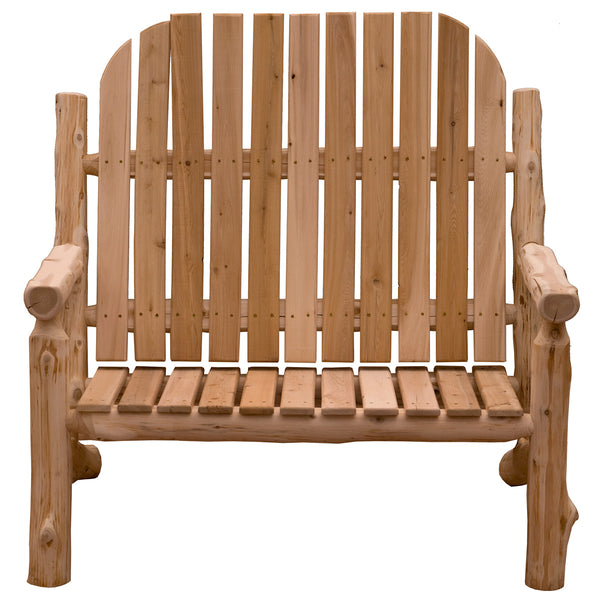 Unfinished Voyageur Two-Person Adirondack Chair