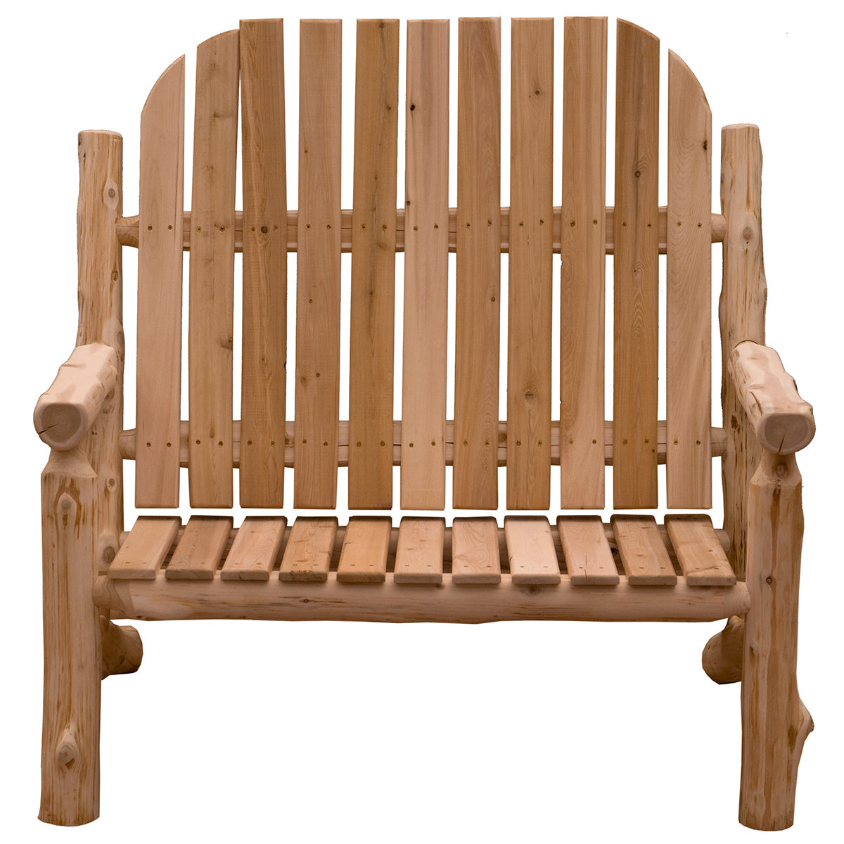 Unfinished Voyageur Two-Person Adirondack Chair