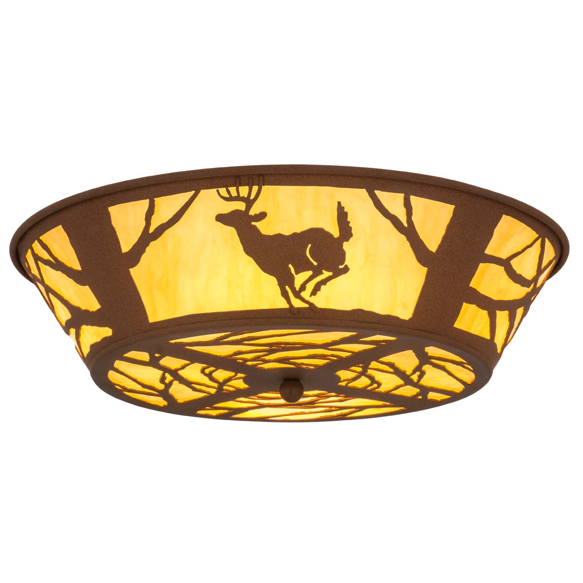 Bounding Deer Flush Mount Ceiling Light