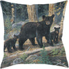 Bear with Cubs Decorative Pillow