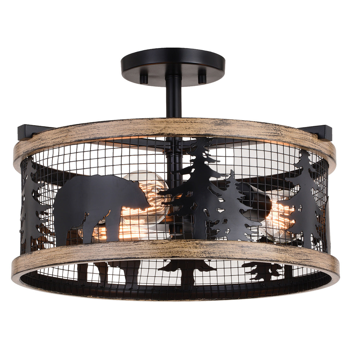 Bear Horizon Semi-Flush Ceiling Light
