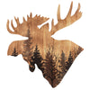 Majestic Moose Head Wood Wall Art