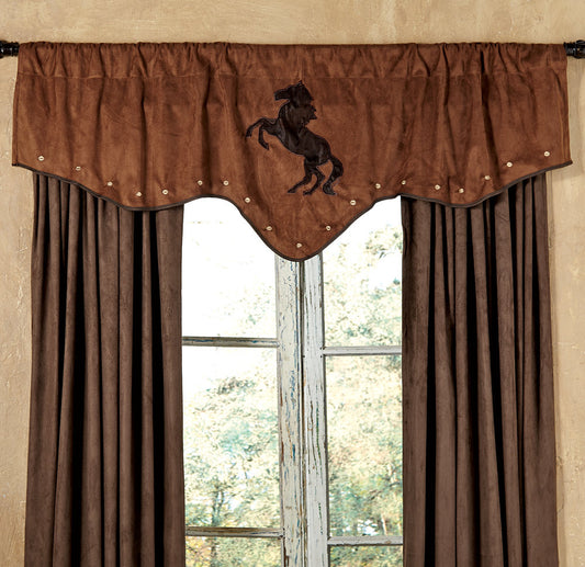 Chestnut Suede Horse Valance - OUT OF STOCK UNTIL 06/27/2026
