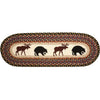 Moose & Bears Oval Table Runner - 36 Inch
