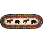 Moose & Bears Oval Table Runner - 36 Inch