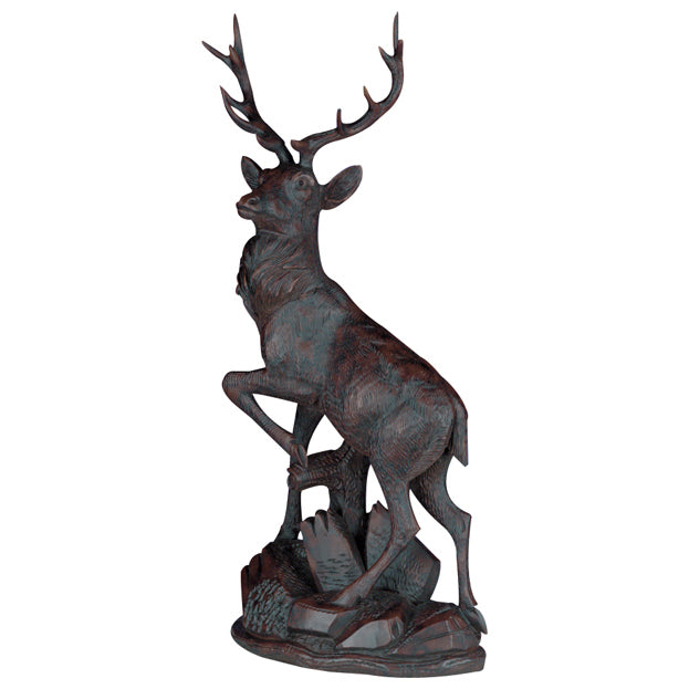 Burlwood Deer Sculpture - Left Facing