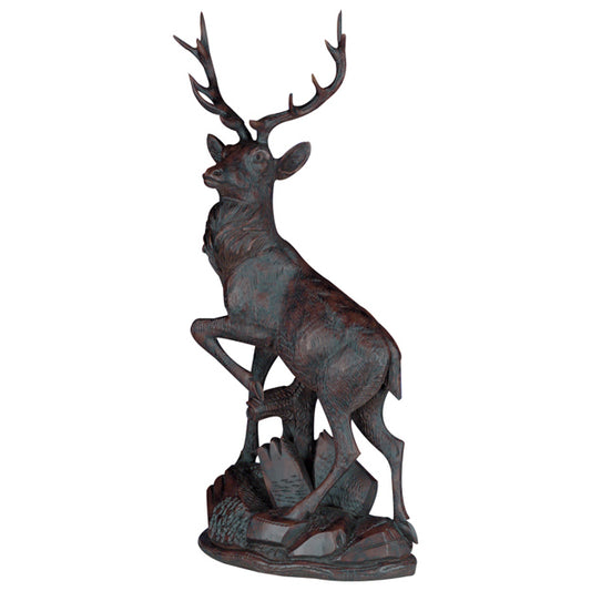 Burlwood Deer Sculpture - Left Facing