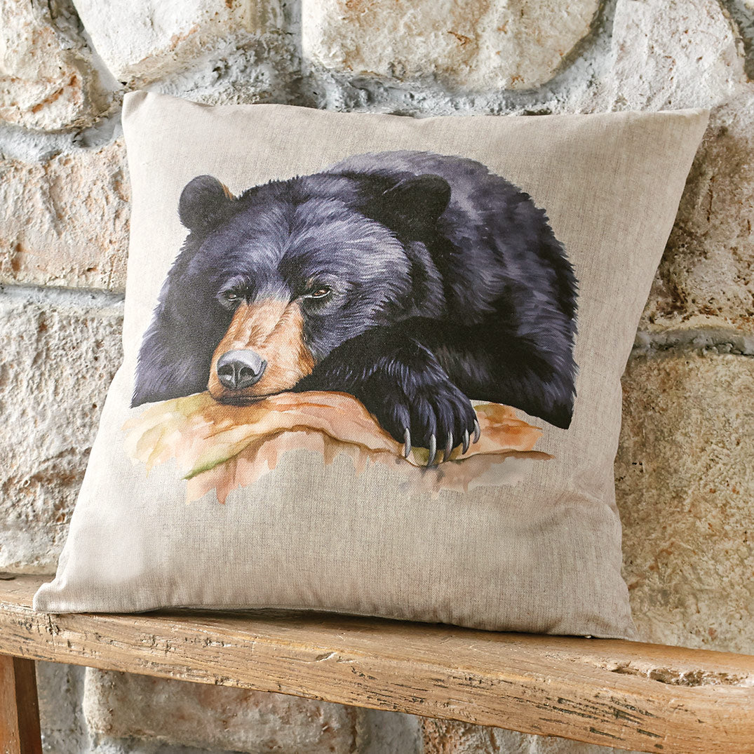 Resting Bear Outdoor Pillow
