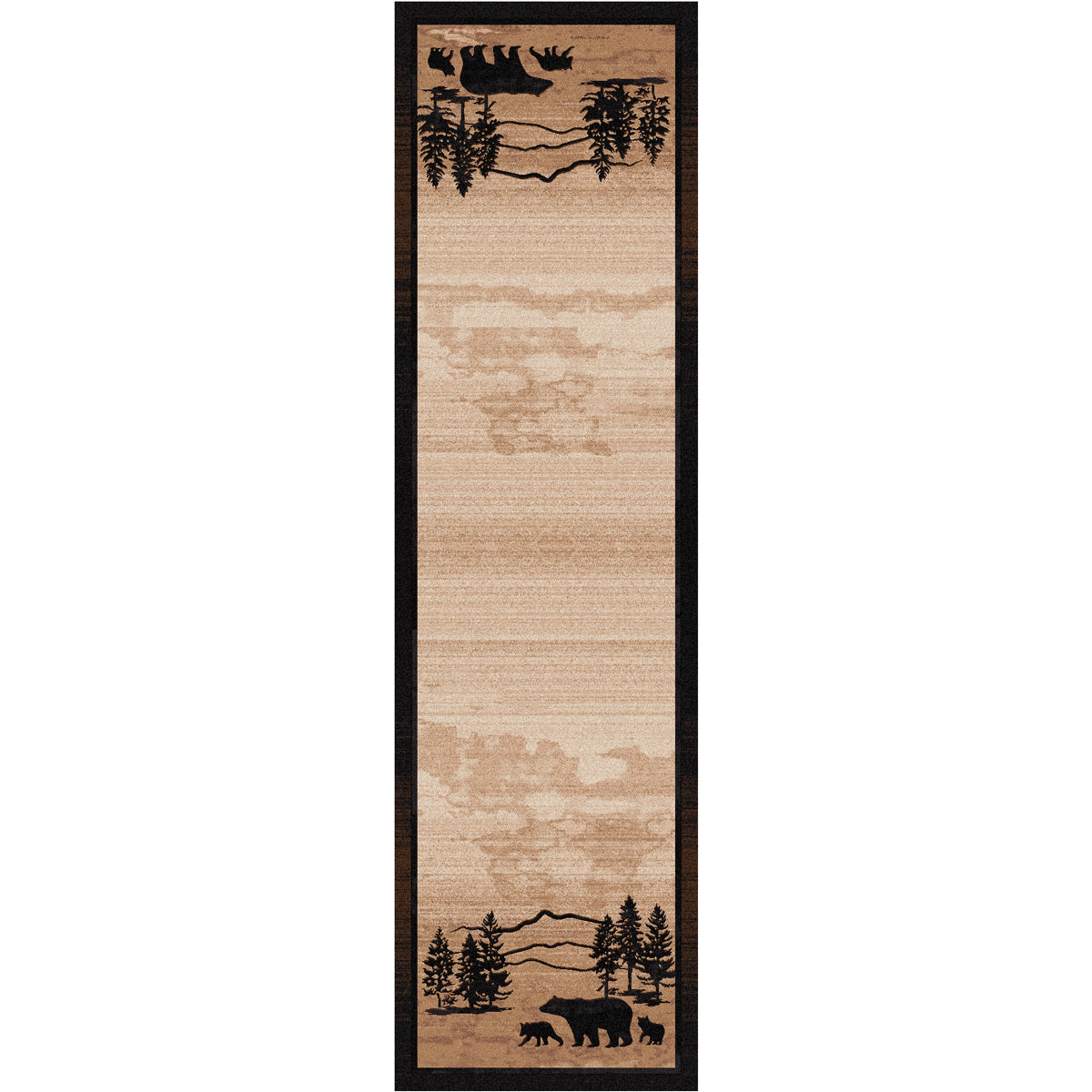 Mountain Shadow Bear Rug - 2 x 8