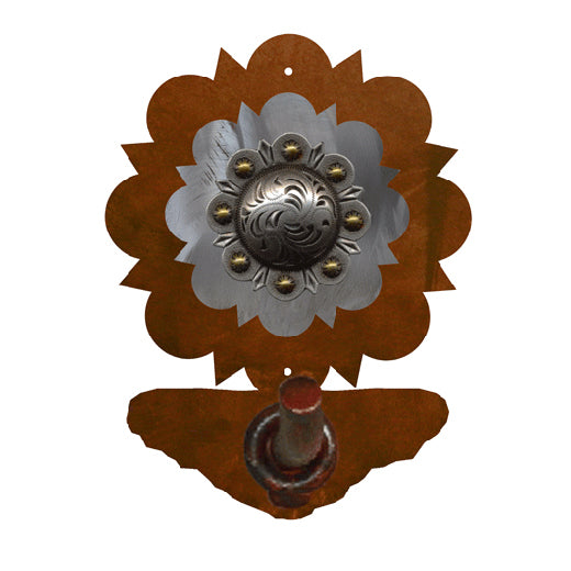 Round Old Silver Berry Robe Hook