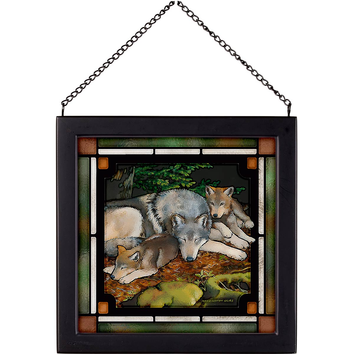 Wolf Pack Stained Glass Art