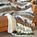 Wildlife Lodge Plush Sherpa Throw