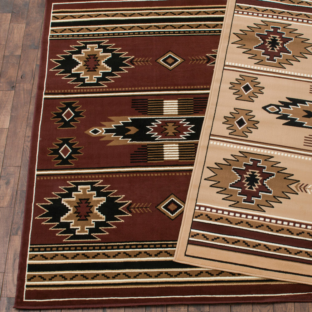 Southwestern Stars Brown Rug - 2 x 8