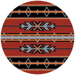 Tribal Fire Rug - 8 Ft. Round