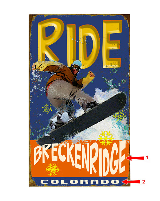 Cool Rides Sign Snowboard Ride Sign | Black Forest Decor