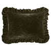 Green Ruffle Velvet Euro Pillow
