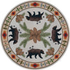 Bear Tracks Rug - 8 Ft. Round