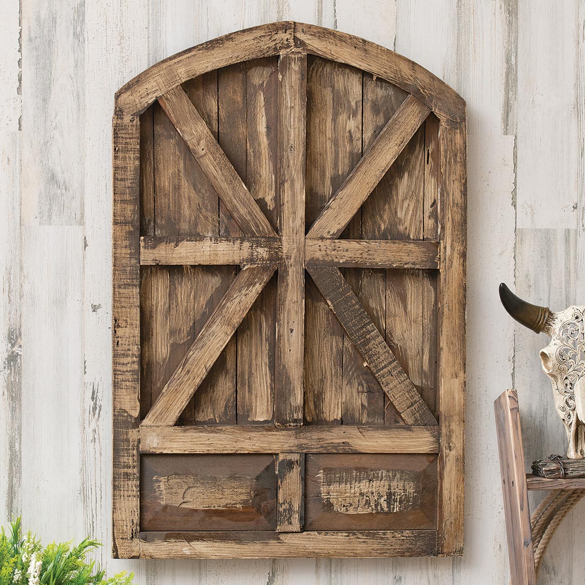 Valley Ranch Rustic Window Wall Art - Natural
