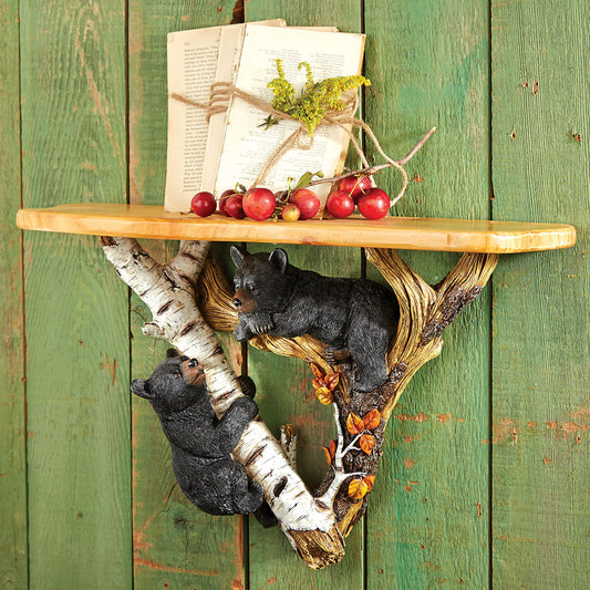 Bear on Tree Wall Shelf