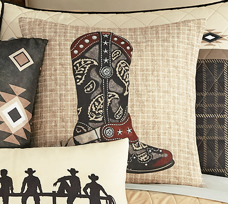 Sunset Ranch Boot Pillow - CLEARANCE