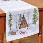Winter Cabin Retreat Table Runner - 36 Inch