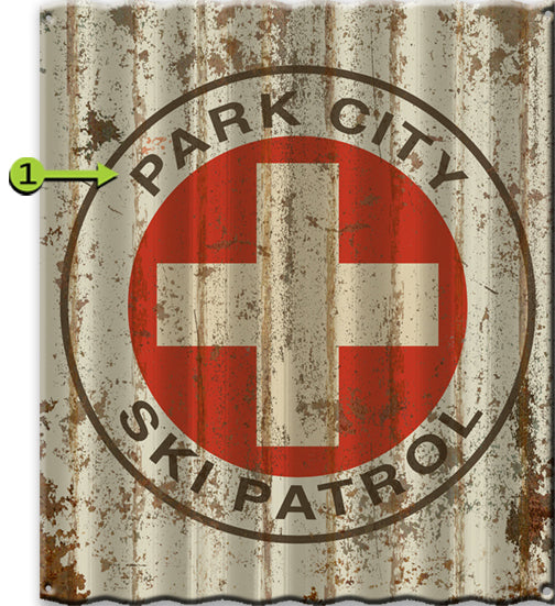 Ski Patrol Personalized Corrugated Metal Sign
