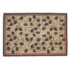 Northwoods Beige Cones Hooked Wool Rug - 4 x 6