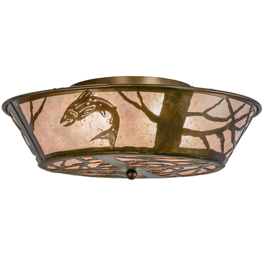 Jumping Trout Flush Mount Ceiling Light