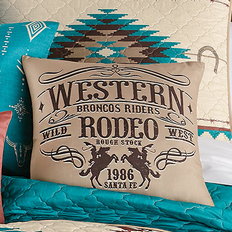 Western Rodeo Accent Pillow